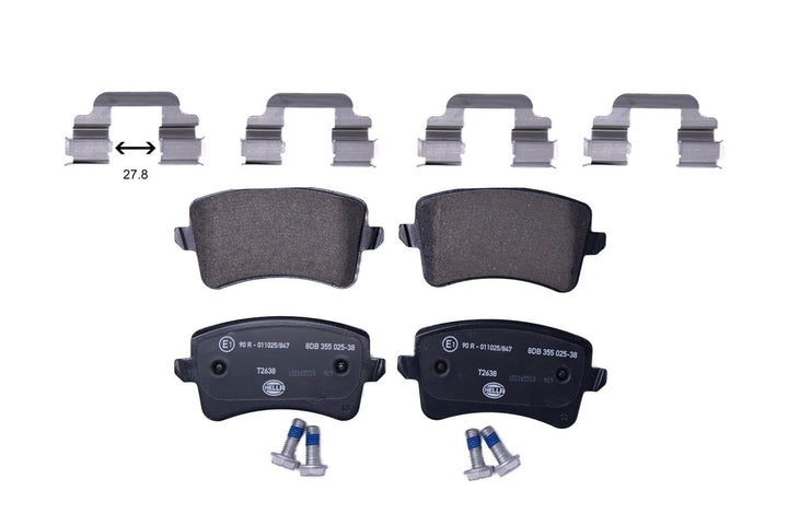HELLA PAGID 8DB 355 025-381 Bremsbelagsatz - T2638 - Dicke/Stärke: 17.5mm - Bremssystem: Lucas - nic