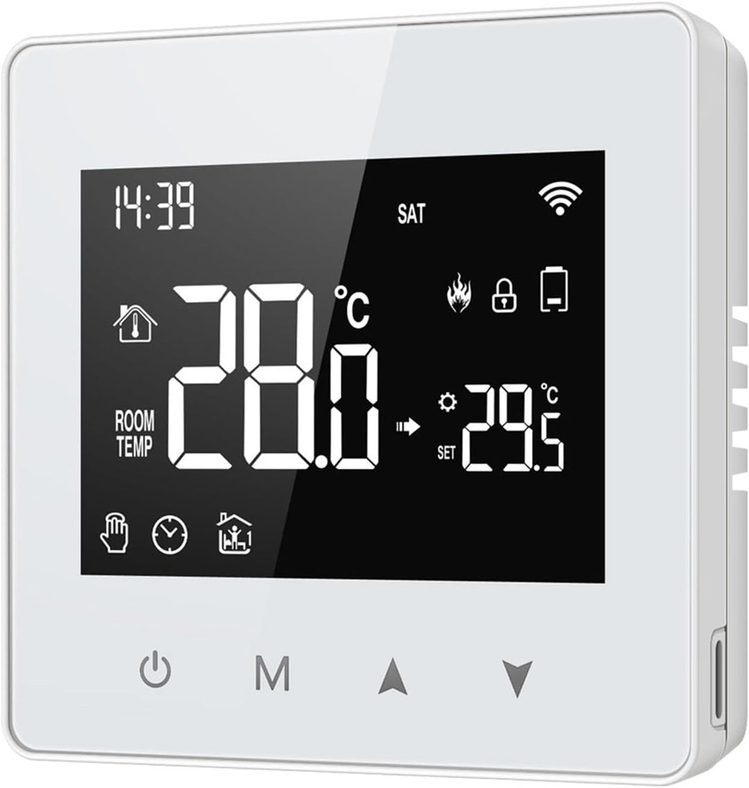 Smart Programmierbares Thermostat, Tuya Zigbee Thermostat Betrieben durch Batterie, Smart Thermostat