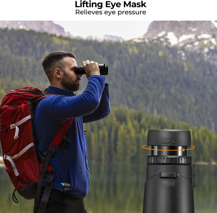 K&F Concept Fernglas Erwachsene 10 * 42 HD Ferngläser Schwarz BAK4 mit Stativumbauhalterung für Voge