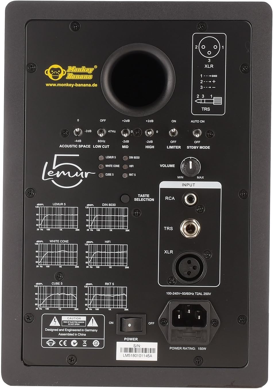 Monkey Banana Lemur 5 BK aktiv (STK) 5Zoll/110Watt