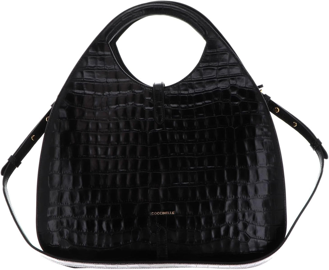 Coccinelle Cosima Croco Handbag Noir/Noir