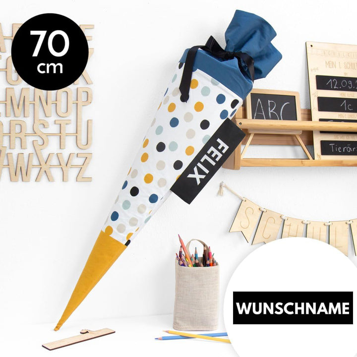 Dein Lieblingsteil Schultüte aus Baumwolle individualisierbar mit Wunschname personalisierbar mit Sc