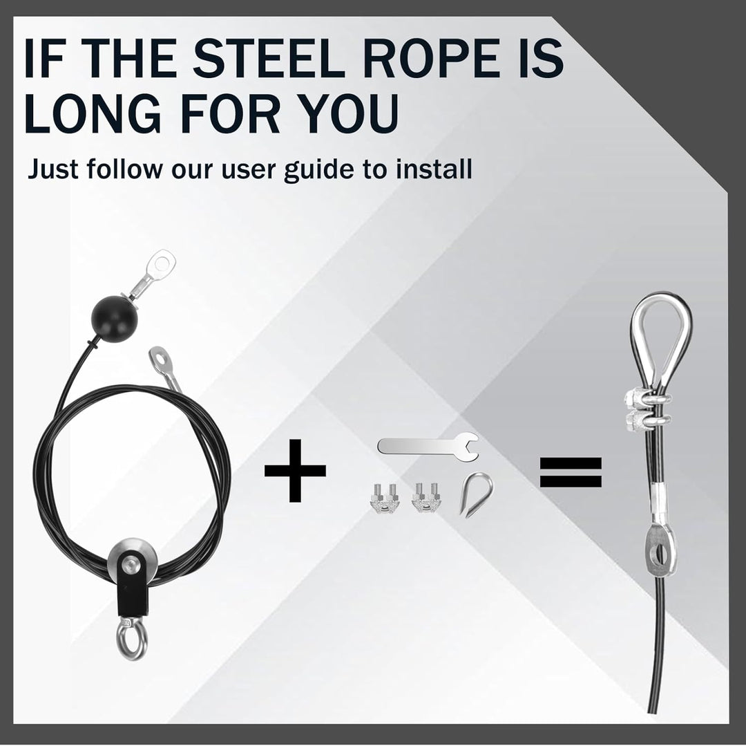 Trizepsseil mit Rutschfesten Gummigriff Kraftstation Griffe Fitness Griff gedrehtes Seil Kraftstatio