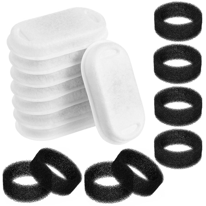 Angoily 8+8 Stück Filter Katzenbrunnen, Trinkbrunnen Katzen Ersatzfilter für 2L/3.2L/4L Edelstahl Tr