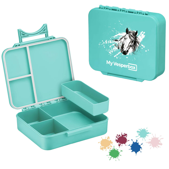 My Vesperbox® Brotdose für Kinder mit Fächern Liv [MADE IN GERMANY] - Lunchbox mit Trennfächern - Be
