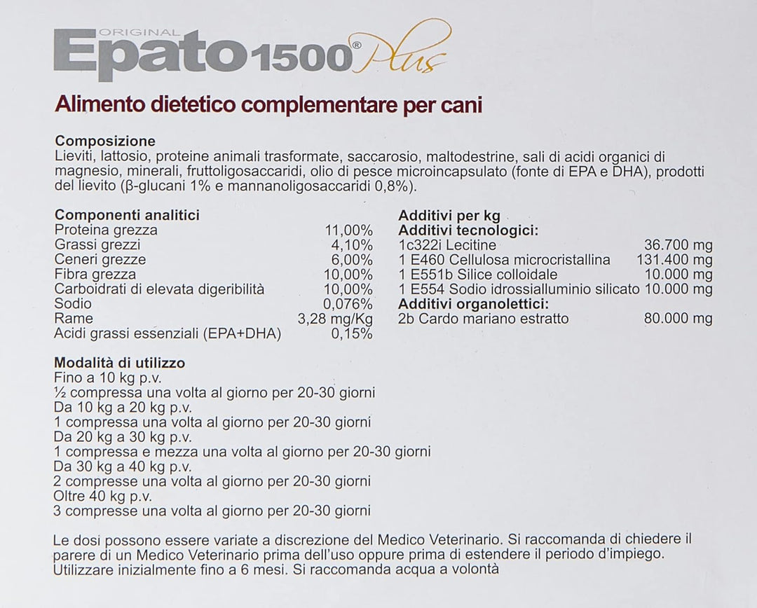 Livisto Epato 1500 Plus 120 CPR Cane
