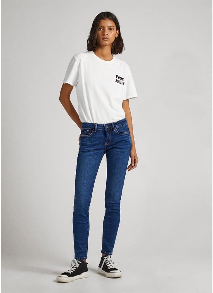 Pepe Jeans Damen Skinny Jeans Pixie Powerflex Pl200025 25W / 30L Blue (Denim-xv2)