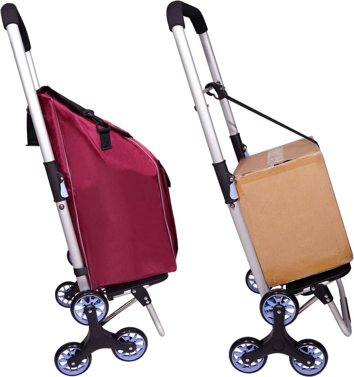 Einkaufstrolley, Trolley, klappbar, Einkaufstasche mit Rollen, Tasche abnehmbar, Einkaufstrolley Tre