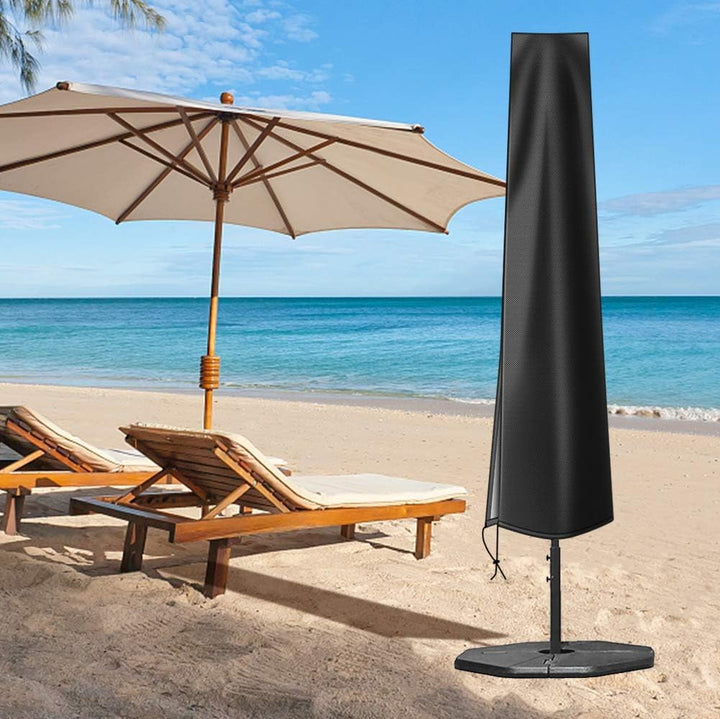 OKPOW Schutzhülle für 3m Grosse Sonnenschirm: 600D Wasserdicht Abdeckung Sonnenschirm mit Zip - Anti