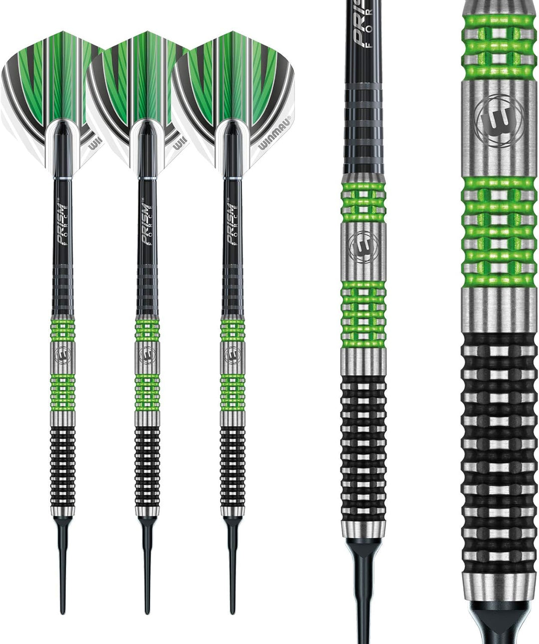 WINMAU Daryl Gurney 20g Sonderausgabe Profi Wolfram Softip Dartpfeile Set mit Flights und Schäfte