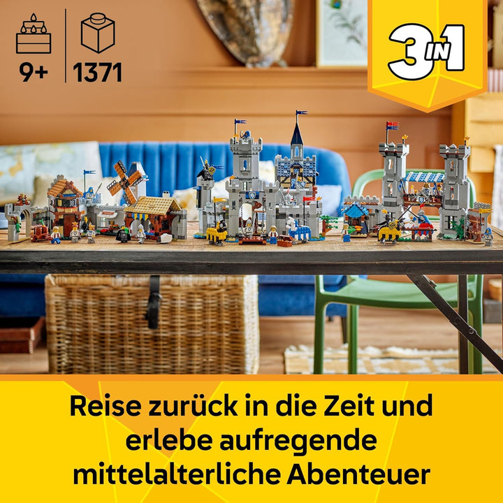 LEGO Creator Ritterburg im Mittelalter - 3-in-1-Bauset - Spielzeug Ritterburg - Umwandelbar in Ritte
