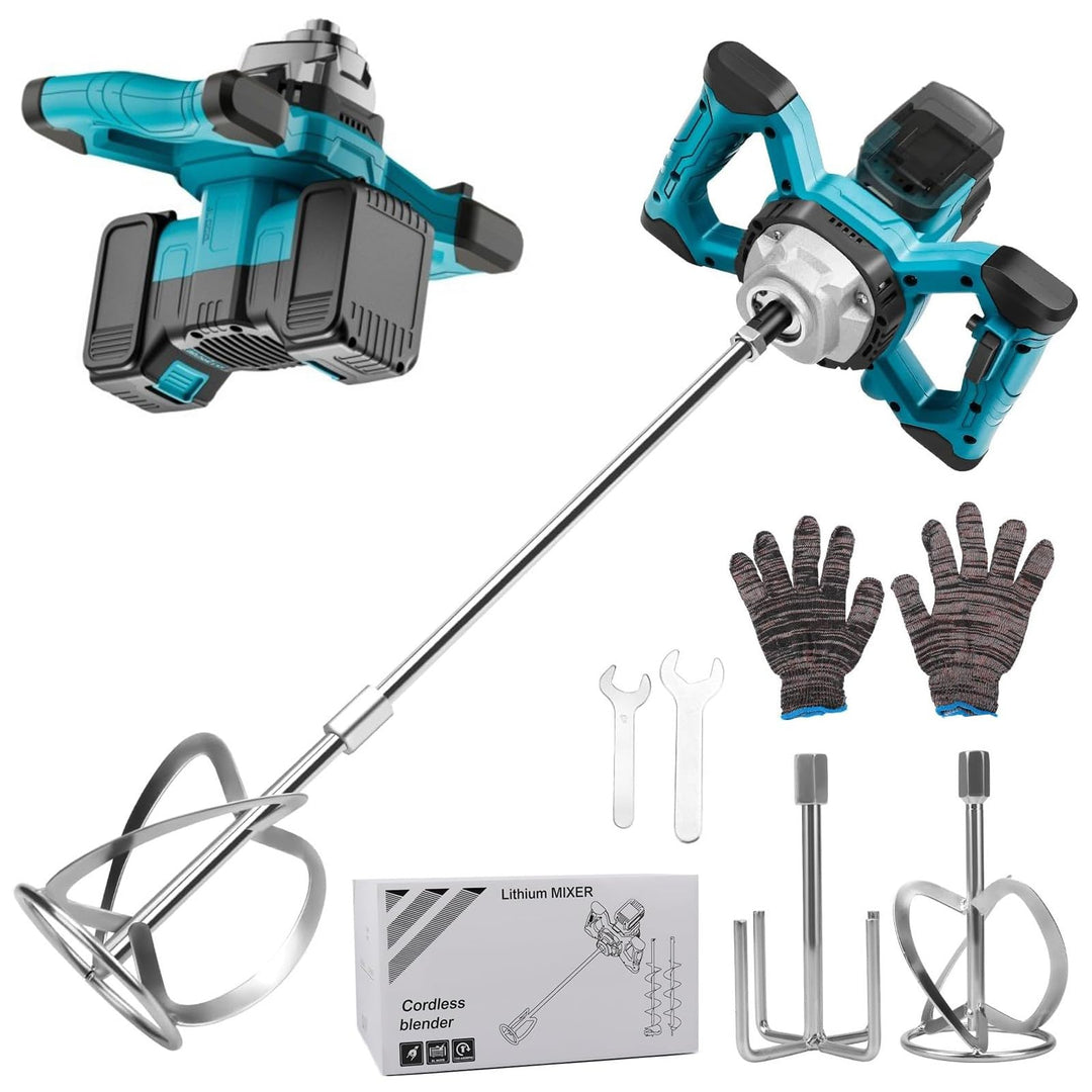 Akku Farbmörtelrührer Kompatibel mit Makita Batterie, 3200W Mehrzweck Brushless Betonrührer mit Rühr