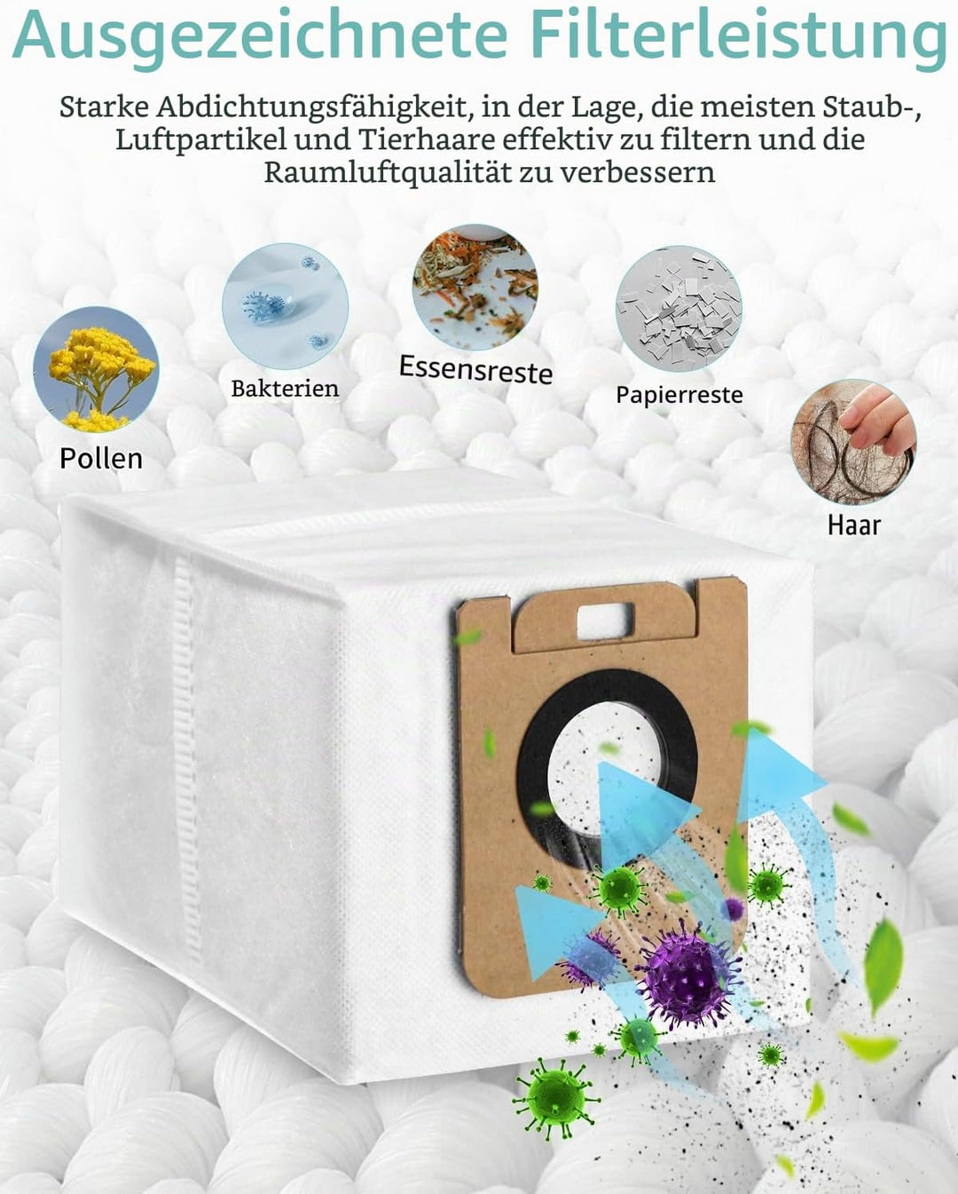 14 Stück Staubbeutel Zubehörset für Dreame D10 Plus / D10s Plus / L10 Plus Ersatzteil Zubehör Beutel