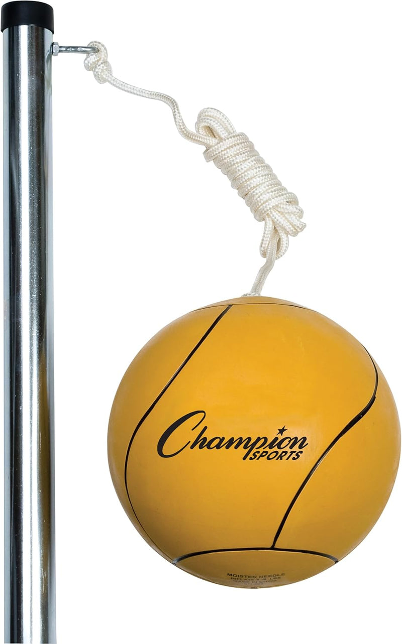 Champion Sports Portable Tetherball Set: Classic Backyard Rasen Strand und Pool Party Spiel beinhalt