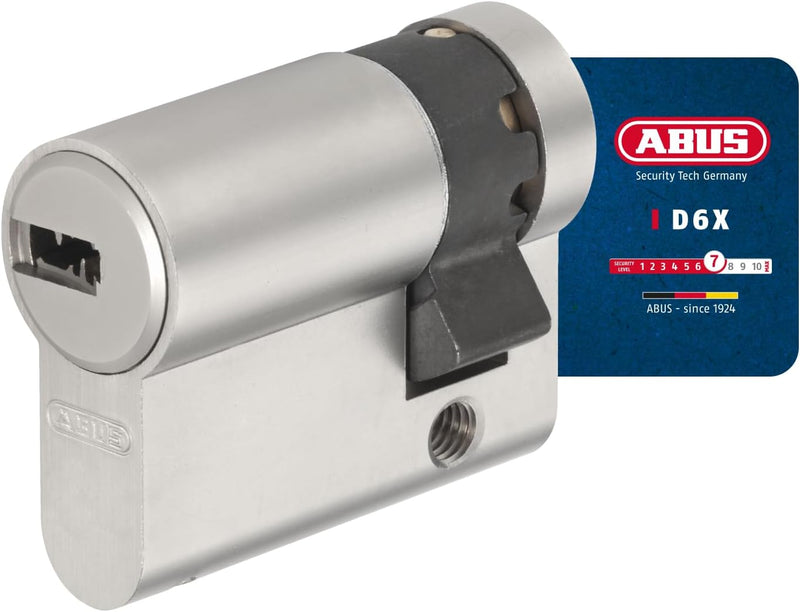 ABUS Profil-Zylinder D6XNP 10/30 mit Codekarte und 5 Schlüsseln, 48294 Nickel Perle 10/30, Nickel Pe