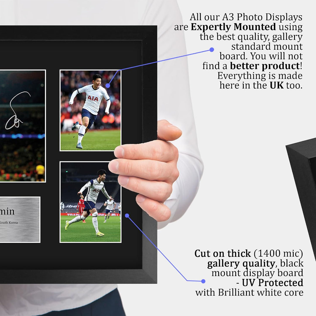 HWC Trading FR A3 Son Heung-min Tottenham Hotspurs Spurs Geschenke Gedruckt, Signiert Autogramm Bild
