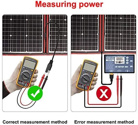 DOKIO 100 Watt Solartasche Faltbares Mobiles Solar-Panel Mit Effektivsten Monokristallinen Zellen,So