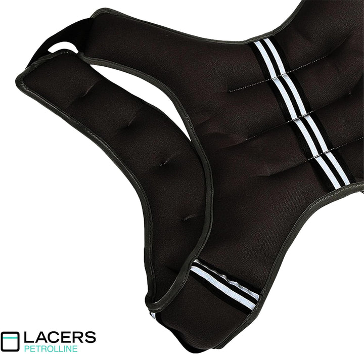 Lacers Petrolline verstellbare Gewichtsweste 3-10kg, Schwarz – für Fitness, Gymnastik, Krafttraining