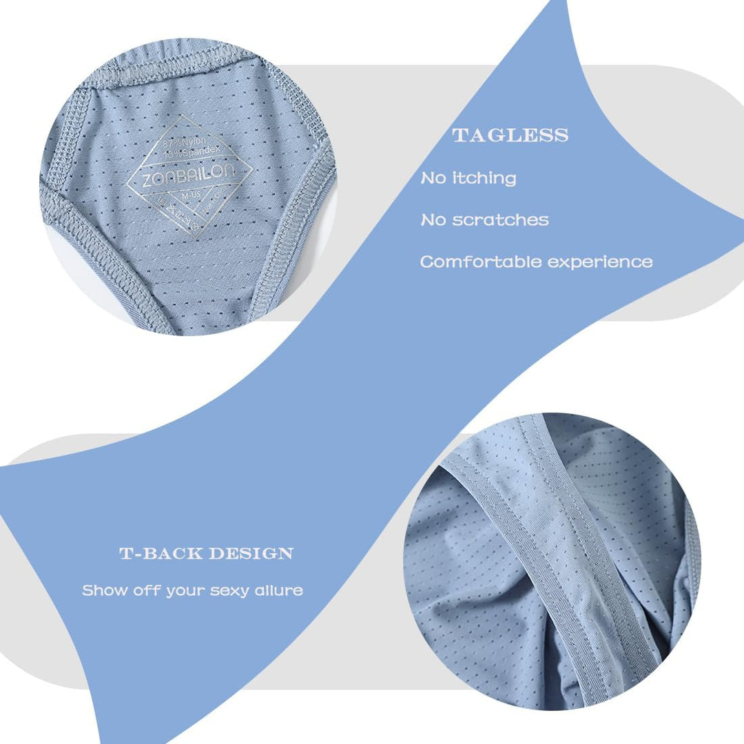 BIATWOWR Herren String Tanga with Pouch Sexy Unterwäsche für Mann Mesh Unterwäsche Thong Herren-Stri