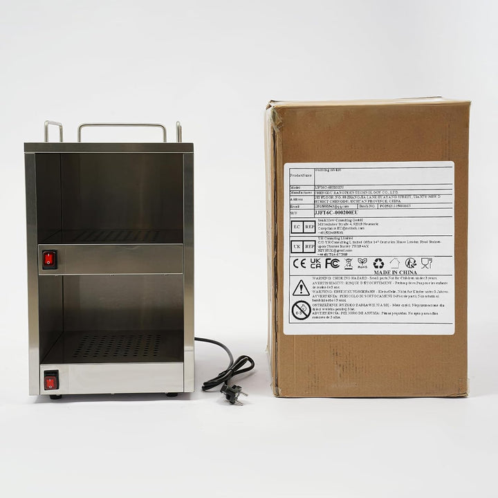 Kommerzieller Elektrischer Tassenwärmeschrank, 140W Zweistufige Tassenwärmemaschine, Edelstahl Beche
