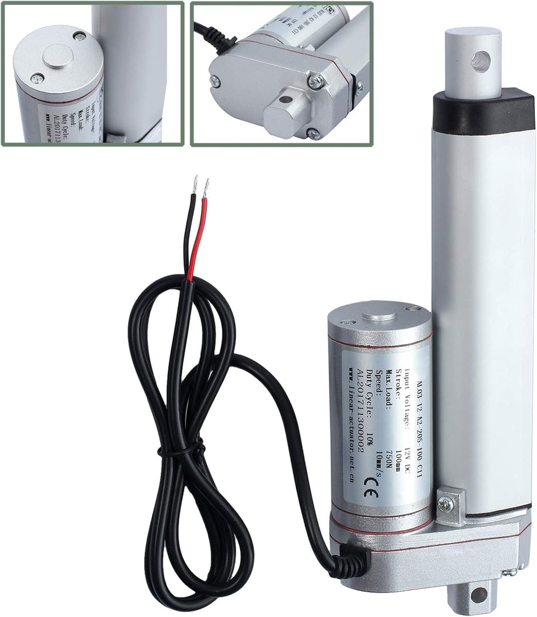EYPINS Linearmotor 12V, 100MM Linear Actuator 750N 160lbs Linearantrieb Linearmotor Verstellantrieb