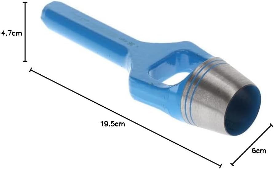 GEDORE Henkellocheisen für weiche Materialen, Ø 36 mm, Gummi Leder Dichtungen Stoff, rund, 200 mm la