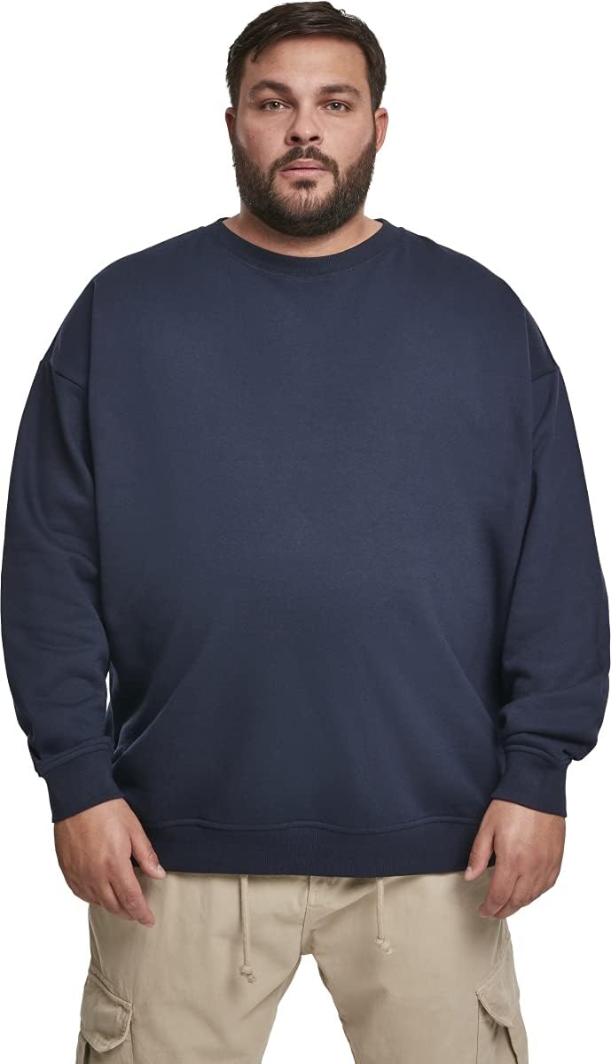 Urban Classics Basic Crewneck Männer Langarmshirt schwarz Basics, Streetwear XS Grosse Grössen Midni