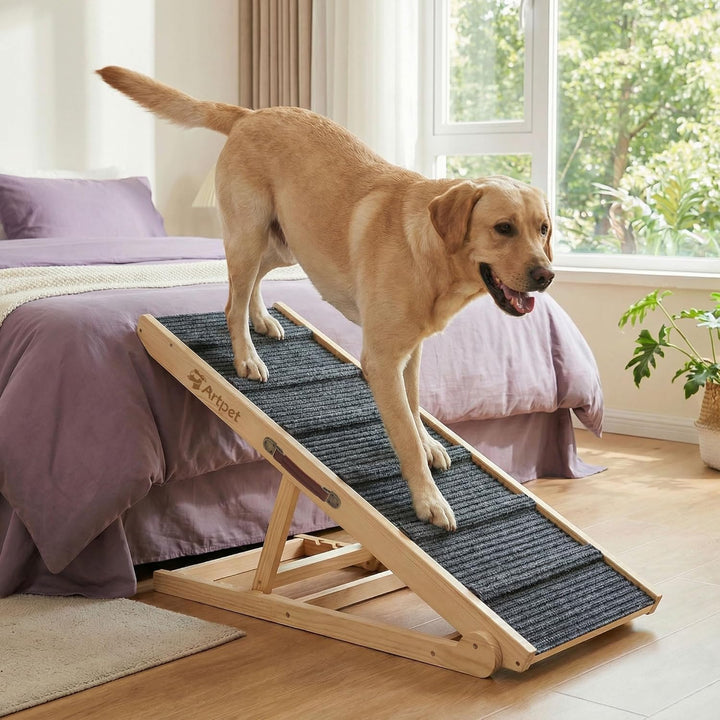 Hunderampe für Sofa Bett Klappbar Rampe für grosse Hunde Katzen Einstellbar 34-60 cm, bis zu 90 kg I