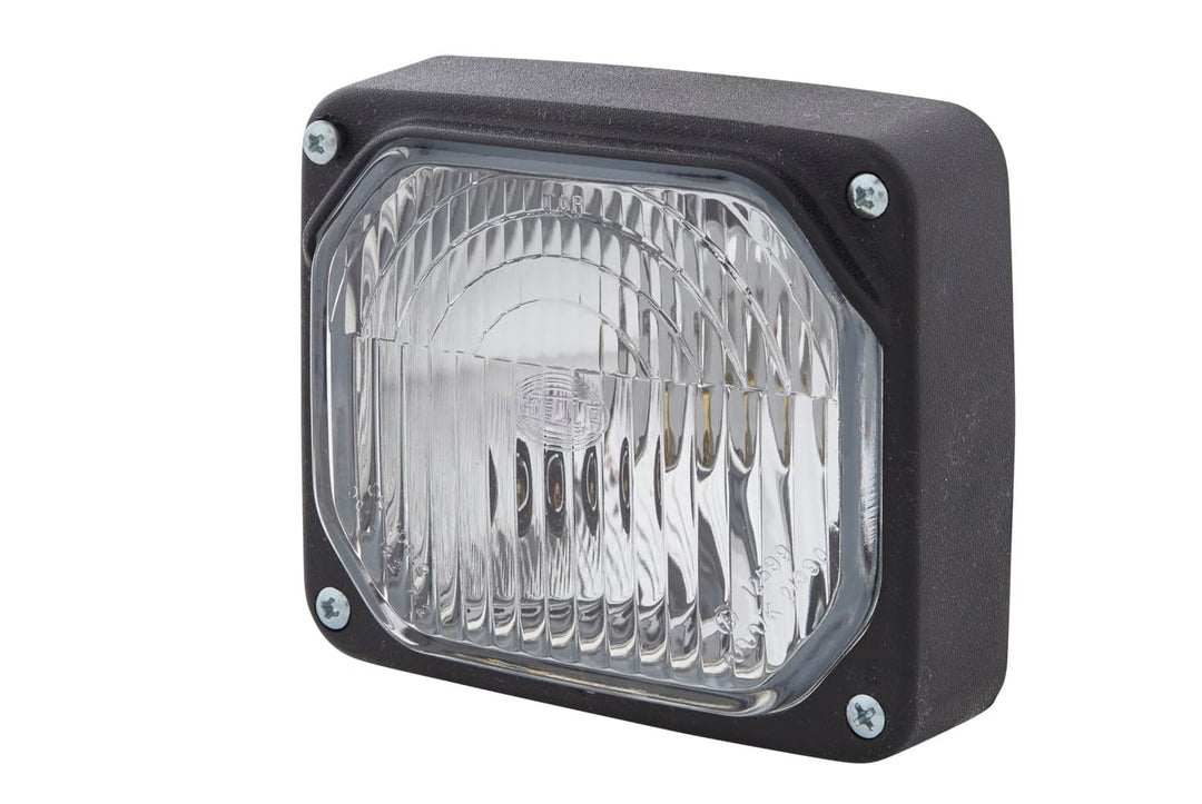 HELLA - Halogen-Scheinwerfereinsatz, Hauptscheinwerfer - 12/24V - rechteckig - Einbau - Lichtscheibe
