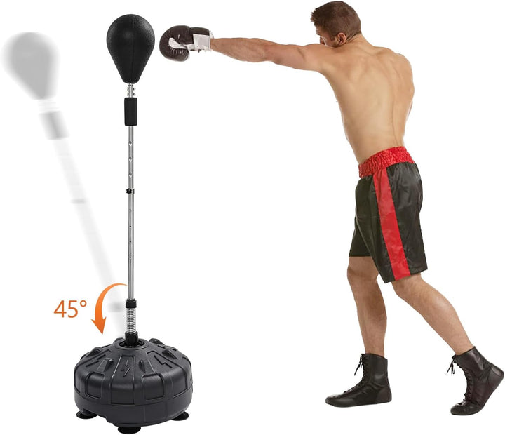 Punchingball Boxstand Standbox Trainer Höhenverstellbarer 120–160 cm Rückprallwinkel 90° Standboxsac