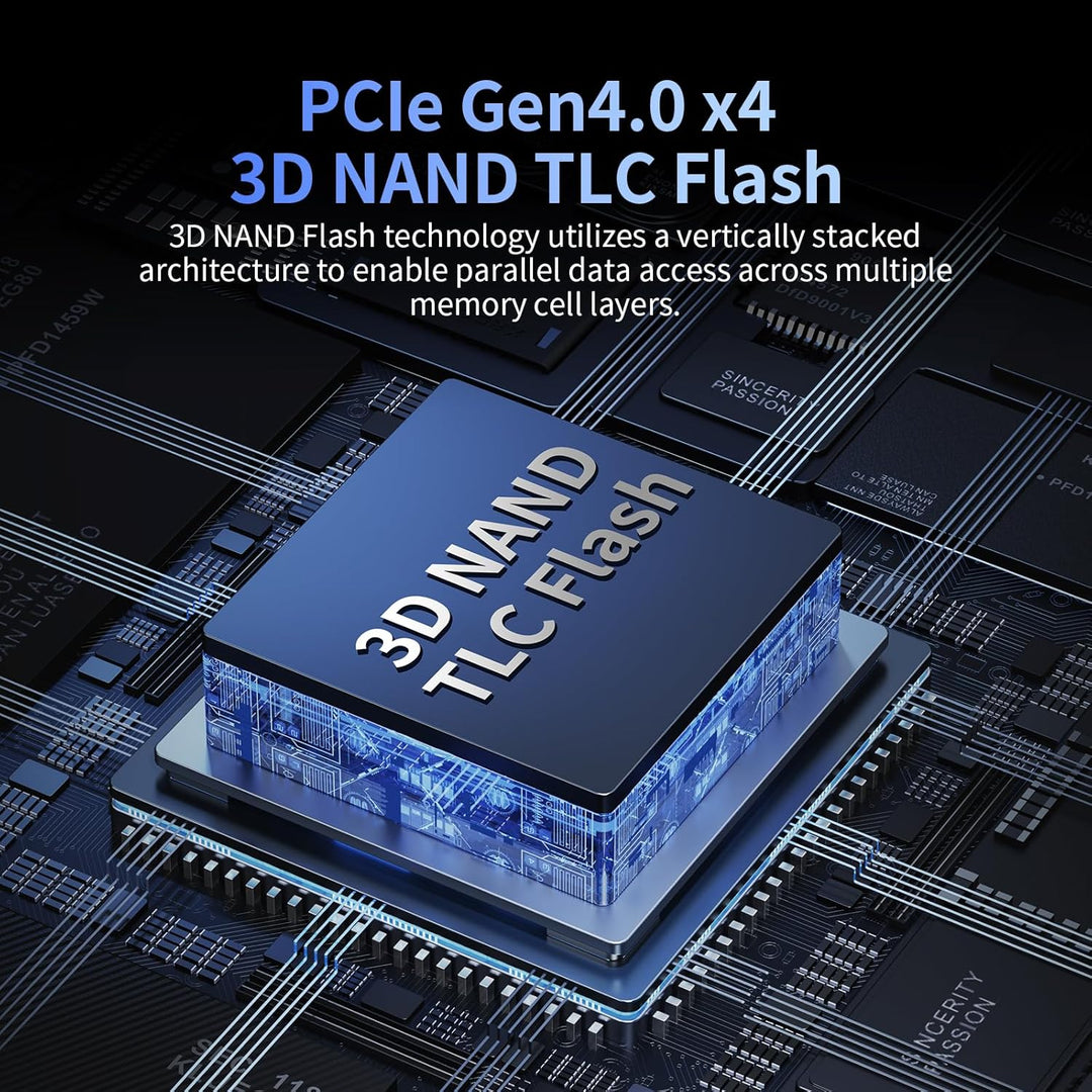 Ediloca EN705 SSD 2TB NVMe SSD M.2 PCIe Gen4, Interne SSD, 3D NAND TLC, bis zu 4800 MB/s, internes S