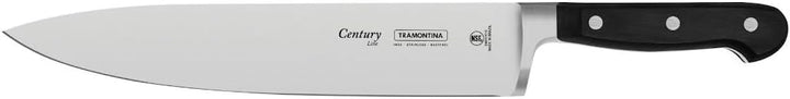 Tramontina Kochmesser CENTURY, 25 cm, Edelstahl DIN 1.4110, schwarz, rostfrei Kochmesser 25 cm, Koch