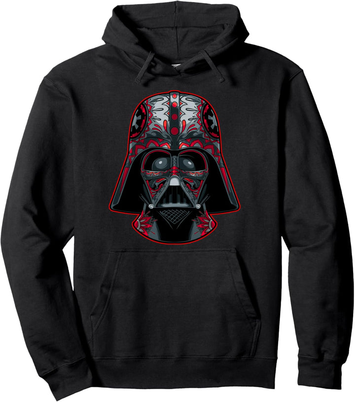 Star Wars Darth Vader Red Highlight Sugar Skull Pullover Hoodie