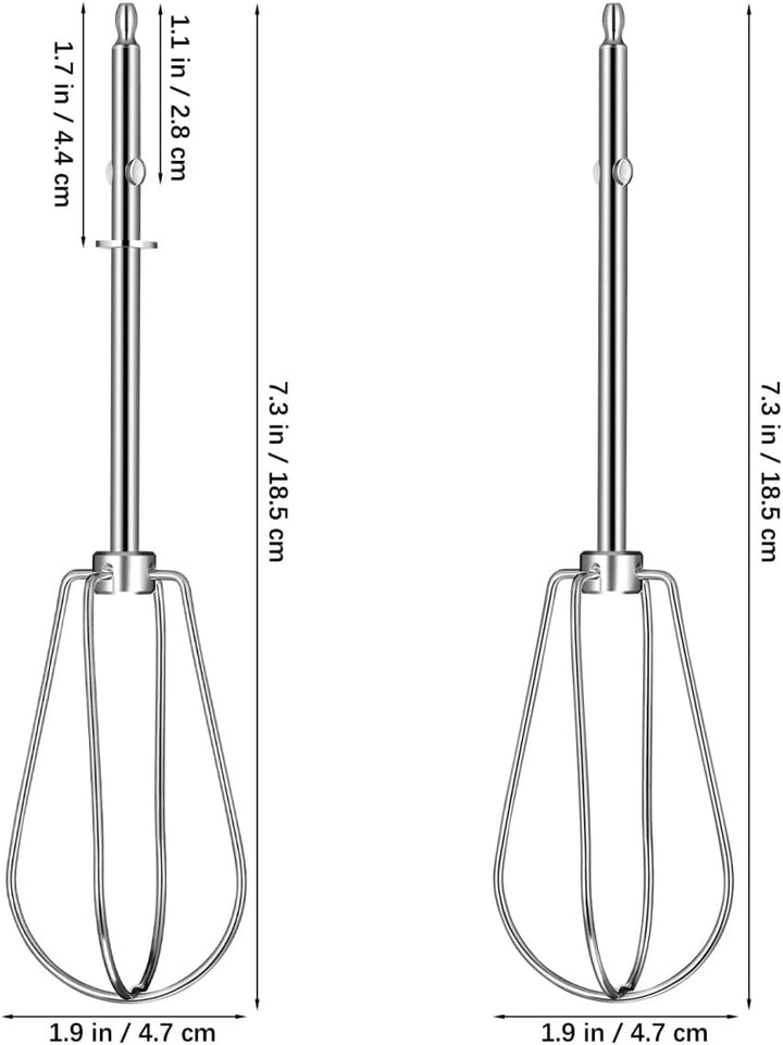 Luxshiny 2 X Edelstahl SchneebesenaufsäTze Ersatz FüR Elektrische Handmixer – Vielseitige Mixer RüHr