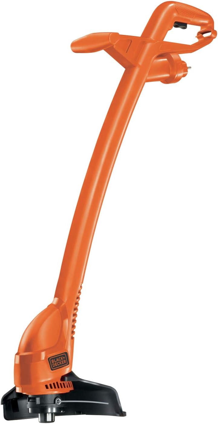 Black+Decker Rasentrimmer (350 W, 25 cm Schnittbreite, Zweihand-Ausführung, Fadenverlängerung per Au