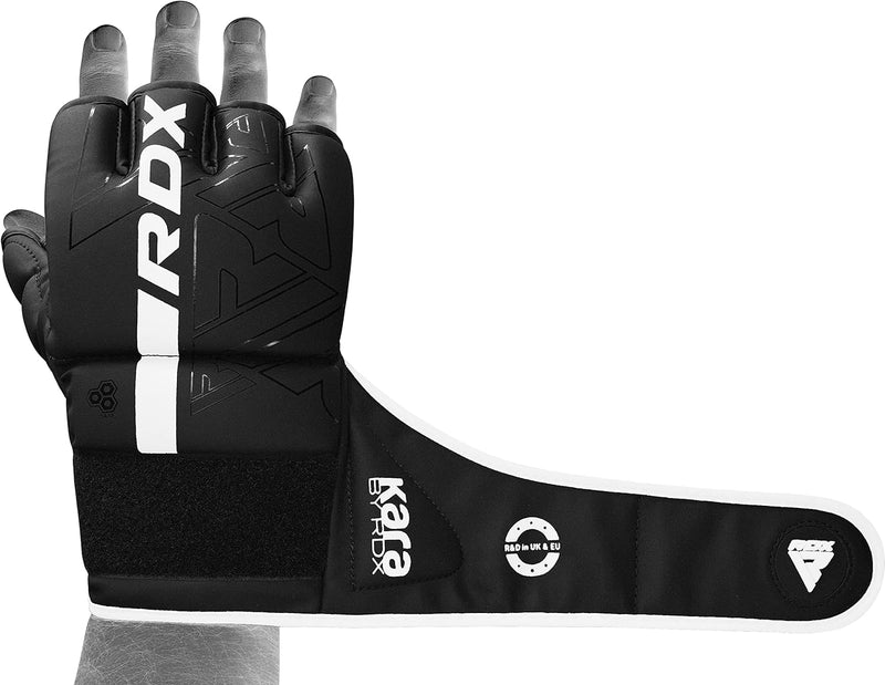 RDX Profi MMA Handschuhe Training, Kara Maya Hide Leder, Sparring Grappling Kampfsport Kickboxen Sch