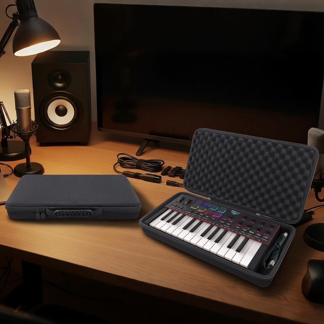 co2CREA Case Hart reiseschutzhülle Etui Tasche für Akai Professional MPK Mini IV USB-C MIDI Keyboard