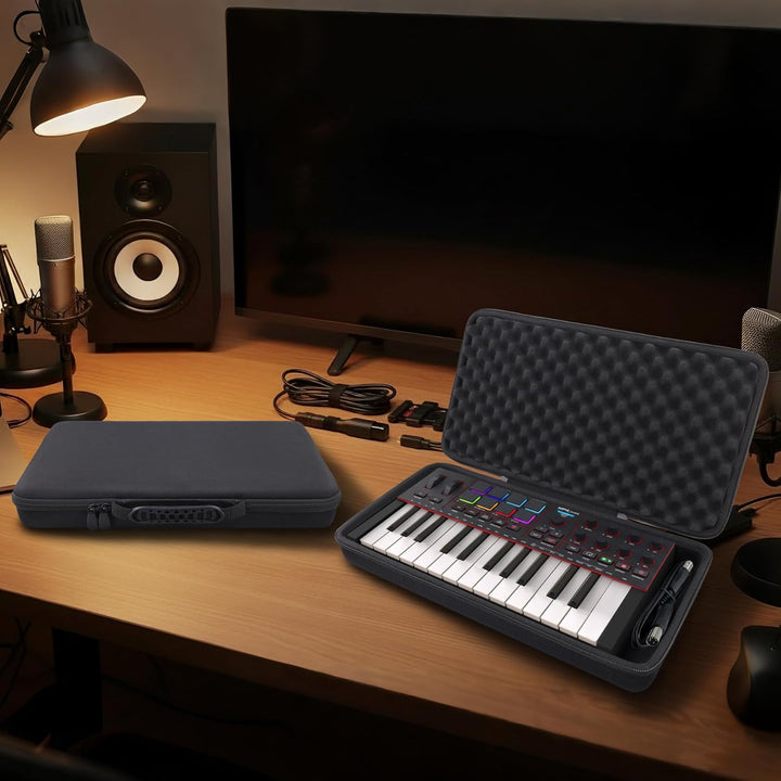 co2CREA Case Hart reiseschutzhülle Etui Tasche für Akai Professional MPK Mini IV USB-C MIDI Keyboard