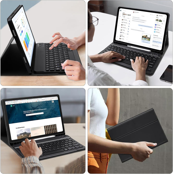 Tastatur Hülle für Samsung Galaxy Tab A11+ Plus 11 Zoll 2025 / Tab A9+ Plus 11 Zoll 2023 Tablet, Mag