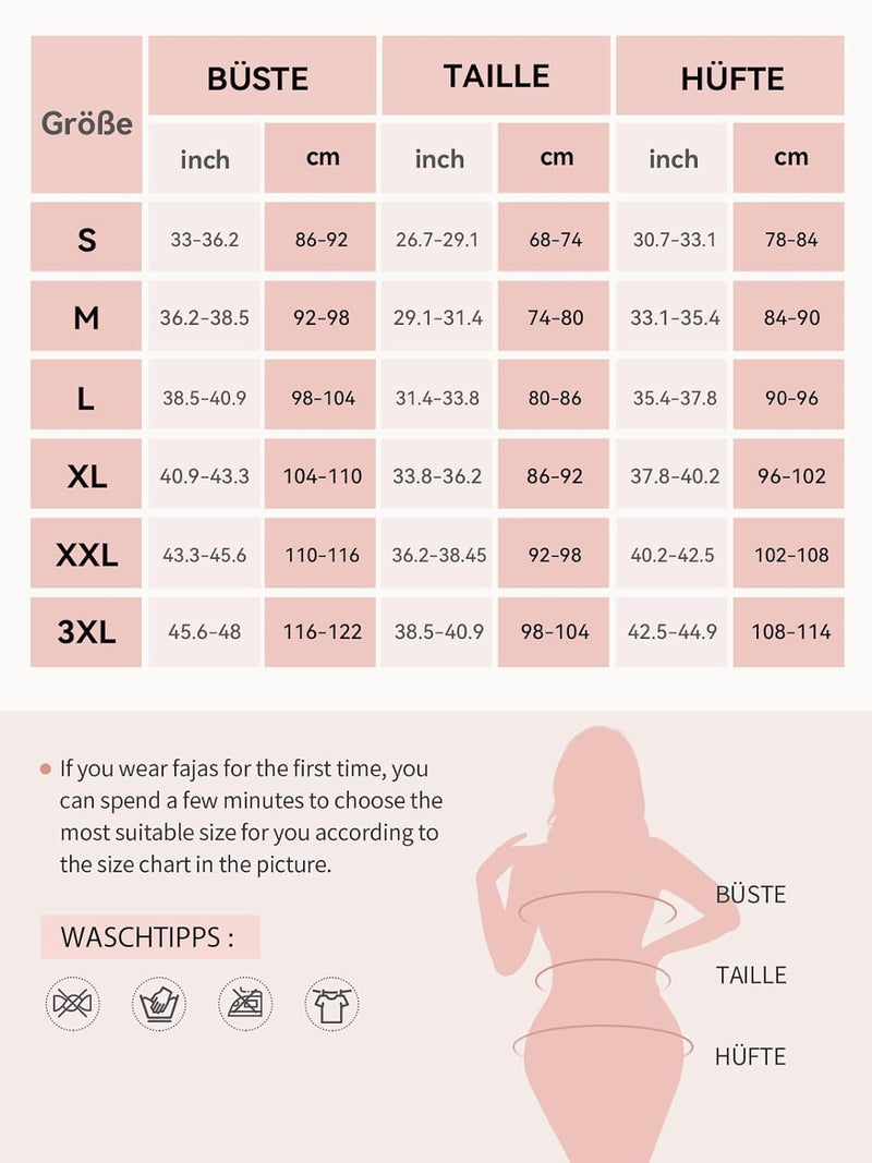 SHAPSHE Shaping Body Damen Miederbody Stark Formend Shapewear Bauchweg Figurformender Bauchgurt Nach