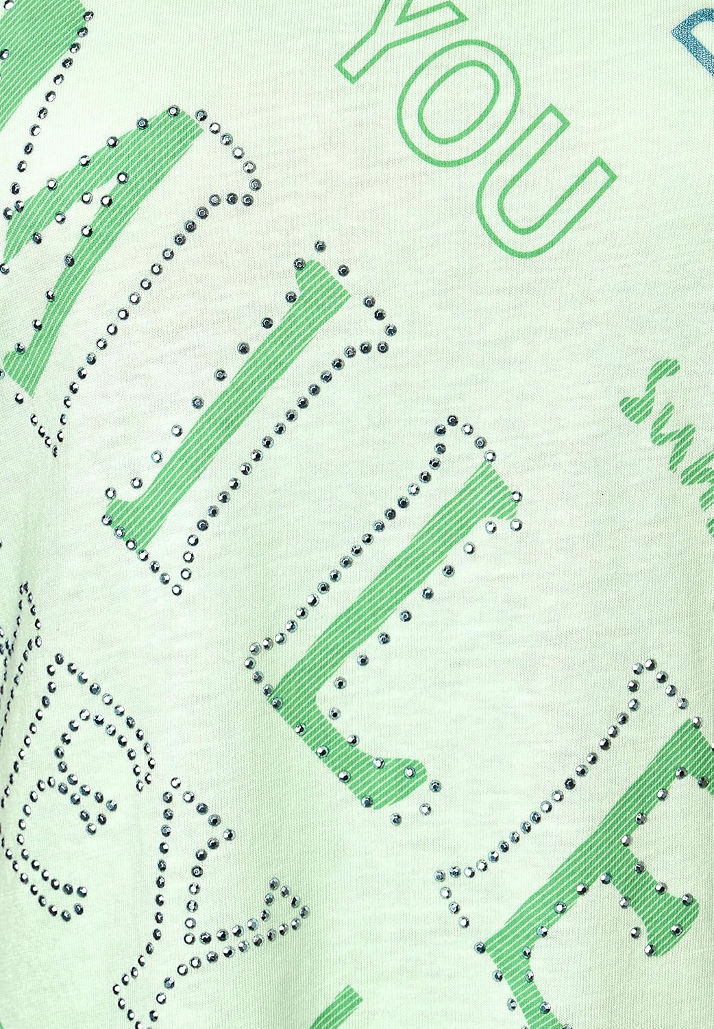 Cecil Damen Kurzarmshirt Bedruckt, XL Fresh Salvia Green