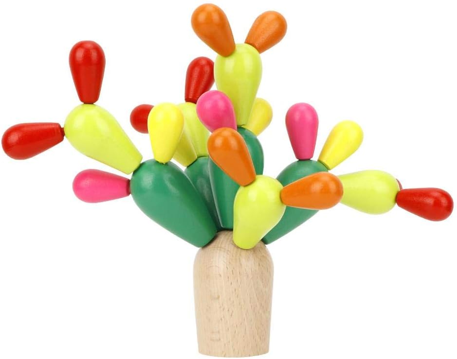 Zerodis Spielzeug Balancing Cactus Toy Assembled Building Blocks Balancing Tree frühe Lernspielzeug