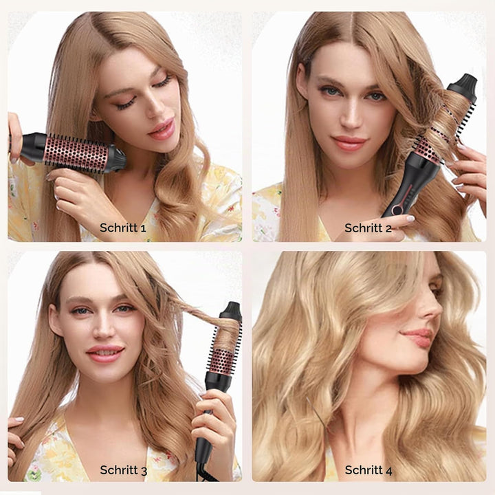 38mm Wärmebürste Thermal Brush, Thermobürste Rundbürste 120-200℃, Heat Brush Double Spannung Erhöhen