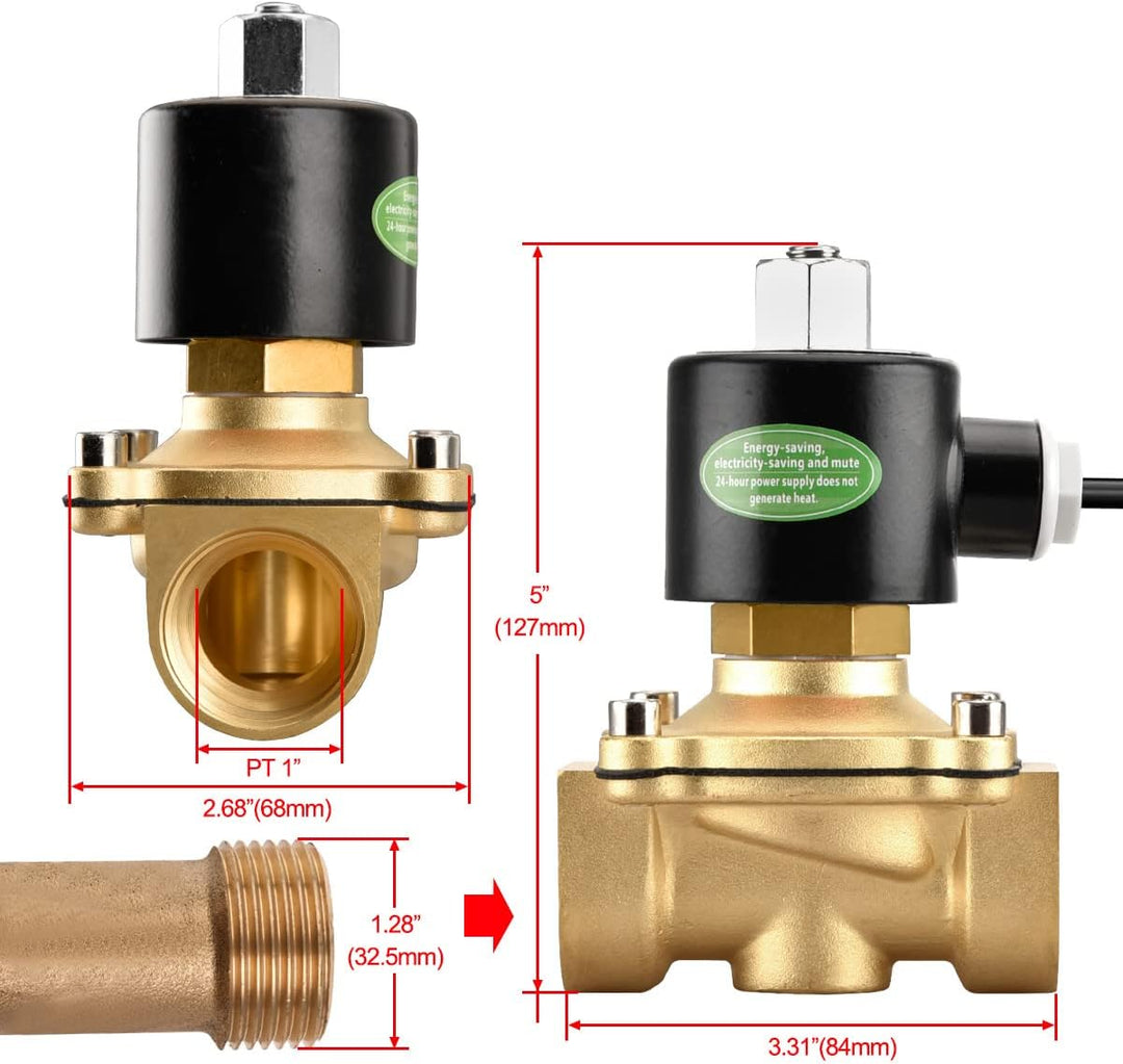 Heschen Elektrisches Magnetventil aus Messing, 2W-250-25KJ, PT1'', AC220V, Direktes Handeln für Wass