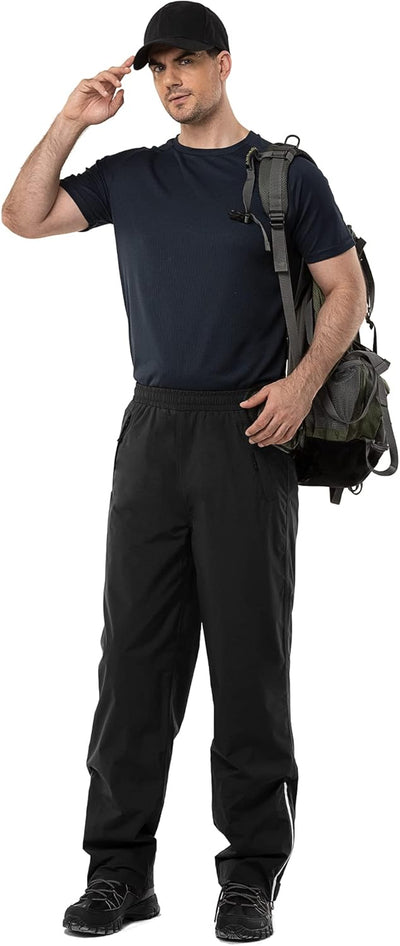 33,000ft Herren Regenhose wasserdichte Outdoorhose Leichte Wanderhose 5000MM Winddichte Regenhose zu