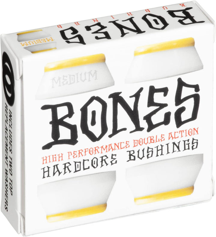 Bones Wheels Skateboard Zubehör 91A Hardcore Medium Bushings incl. Washer Weiss, Weiss