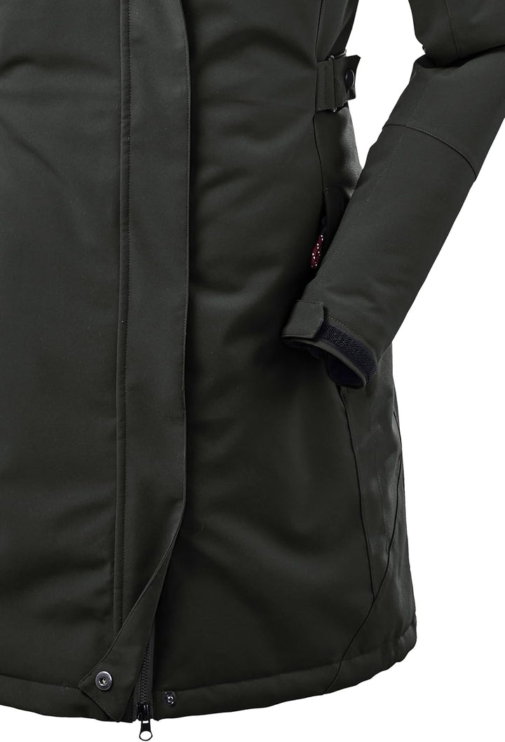 Killtec Damen Kow 165 Wmn Prk Funktionsparka/Parka mit abzippbarer Kapuze 38 dunkeloliv, 38 dunkelol
