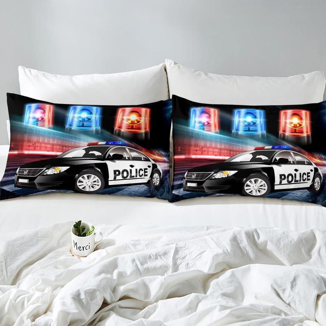 Kinder Polizei Auto Bettwäsche Set Kleinkind Jungen Polizist Bettbezug Schwarz The Polica Fahrzeug B