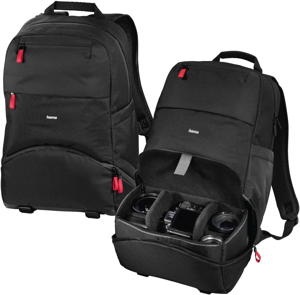 Hama Unisex Matera Backpack Camera Backpack (pack of 1) 27 x 14 x 14 cm Schwarz, 27 x 14 x 14 cm Sch