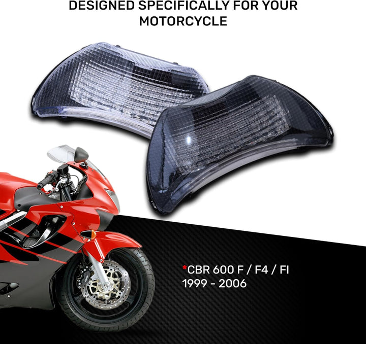 aVDB-moto LED Bremslicht/Rücklicht kompatibel mit HONDA CBR 600 F / F4 1999-2001 Plug & Play mit int
